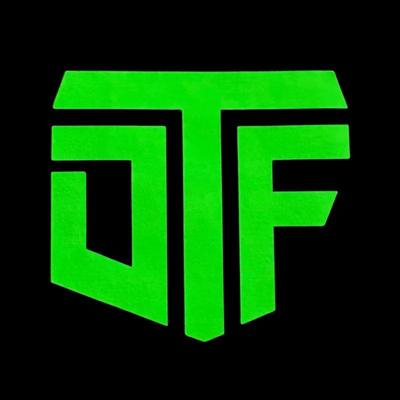 DTF logo neon groen