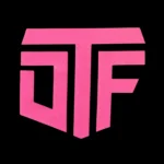 DTF logo neon roze