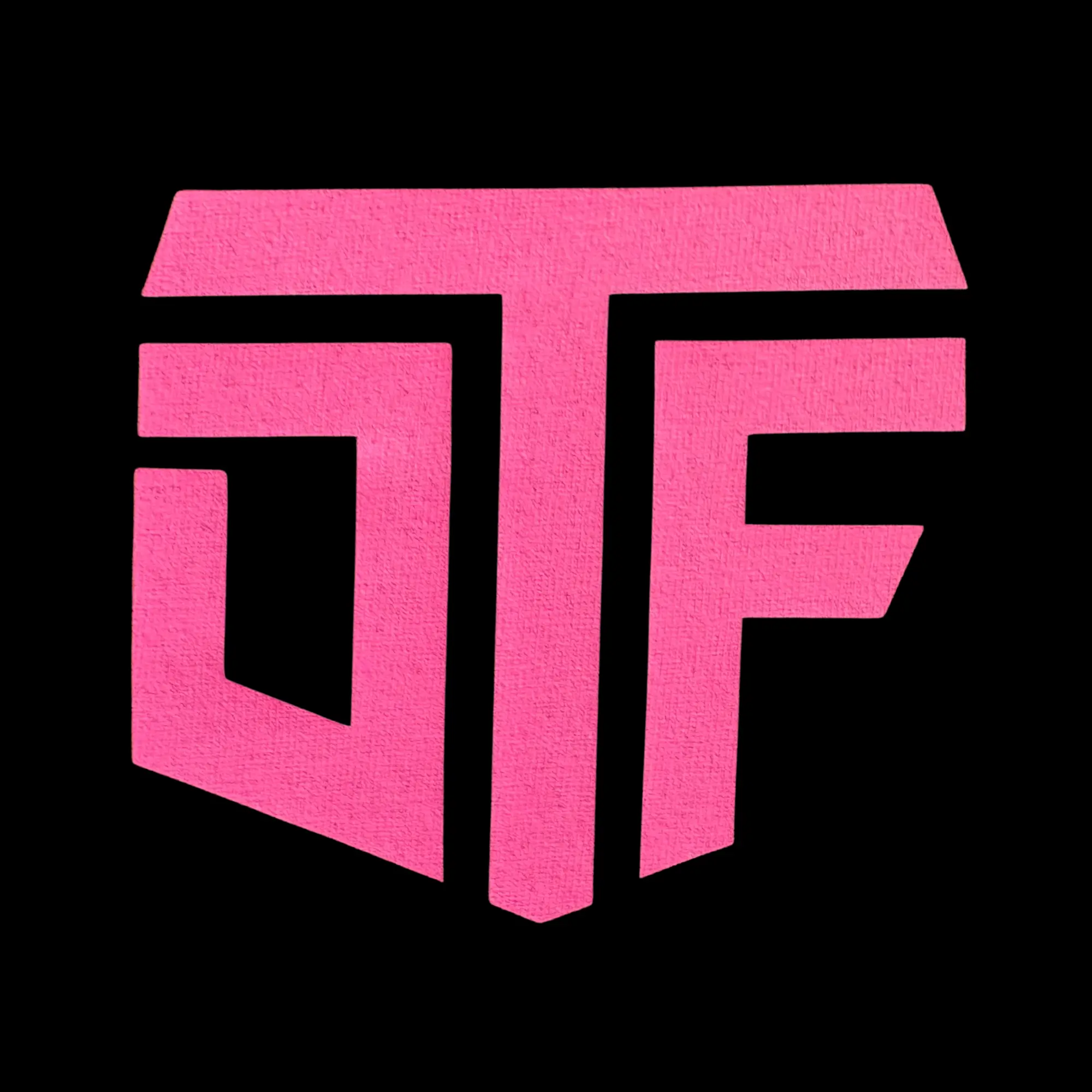 DTF logo neon roze